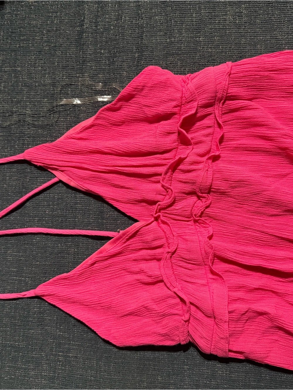Blush Vibrant Hot Pink Ruffle Camisole